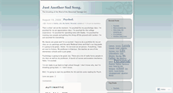 Desktop Screenshot of anothersadsong.wordpress.com