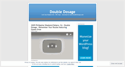 Desktop Screenshot of doubledosage.wordpress.com