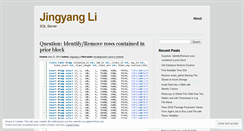 Desktop Screenshot of jingyangli.wordpress.com