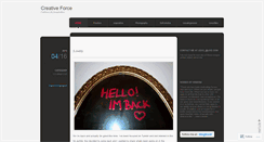 Desktop Screenshot of creativeforceblog.wordpress.com