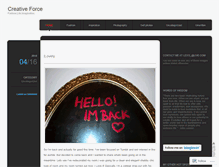 Tablet Screenshot of creativeforceblog.wordpress.com