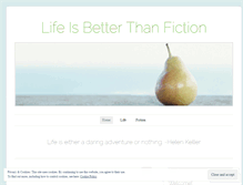 Tablet Screenshot of lifeisbetterthanfiction.wordpress.com