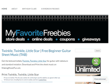 Tablet Screenshot of myfavoritefreebies.wordpress.com