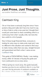 Mobile Screenshot of justprose.wordpress.com