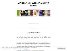 Tablet Screenshot of blogwithmariannewilliamson.wordpress.com