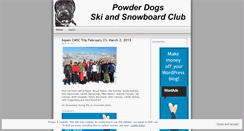 Desktop Screenshot of powderdogs.wordpress.com