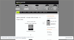Desktop Screenshot of agorajournal.wordpress.com