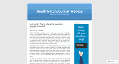 Desktop Screenshot of deathwatchjournal.wordpress.com
