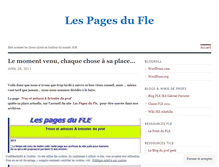 Tablet Screenshot of lespagesdufle.wordpress.com