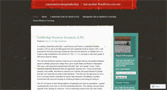 Desktop Screenshot of communityrowingleadership.wordpress.com