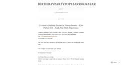 Desktop Screenshot of birthdaypartypopstarrockstar.wordpress.com