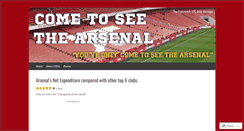 Desktop Screenshot of cometoseethearsenal.wordpress.com