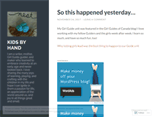 Tablet Screenshot of kidsbyhand.wordpress.com
