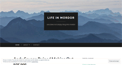 Desktop Screenshot of lifeinmordor.wordpress.com