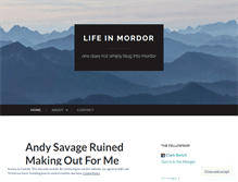 Tablet Screenshot of lifeinmordor.wordpress.com