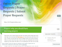 Tablet Screenshot of prayeronlines.wordpress.com
