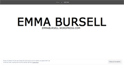 Desktop Screenshot of emmabursell.wordpress.com