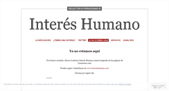 Desktop Screenshot of intereshumano.wordpress.com