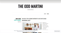 Desktop Screenshot of oddmartini.wordpress.com