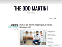 Tablet Screenshot of oddmartini.wordpress.com