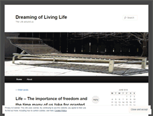 Tablet Screenshot of dreamingoflivinglife.wordpress.com