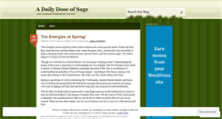 Desktop Screenshot of adailydoseofsage.wordpress.com