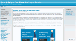 Desktop Screenshot of collegegradjobs.wordpress.com