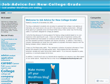 Tablet Screenshot of collegegradjobs.wordpress.com