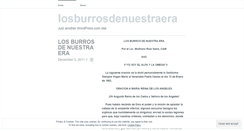 Desktop Screenshot of losburrosdenuestraera.wordpress.com