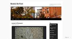 Desktop Screenshot of bostononfoot.wordpress.com
