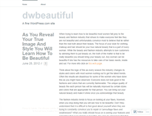 Tablet Screenshot of dwbeautiful.wordpress.com