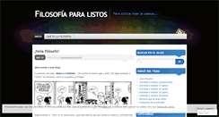 Desktop Screenshot of filosofiaparalistos.wordpress.com