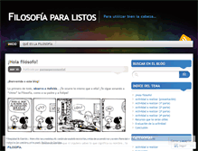 Tablet Screenshot of filosofiaparalistos.wordpress.com