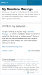 Mobile Screenshot of mymundanemusings.wordpress.com