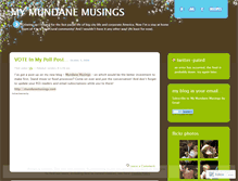 Tablet Screenshot of mymundanemusings.wordpress.com