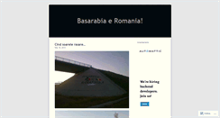 Desktop Screenshot of basarabiaeromania.wordpress.com