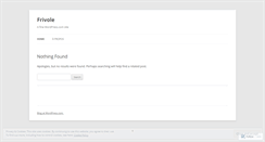 Desktop Screenshot of frivolecc.wordpress.com