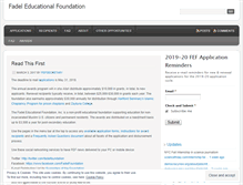 Tablet Screenshot of fadelfoundation.wordpress.com