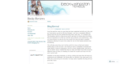 Desktop Screenshot of beckyreviews.wordpress.com