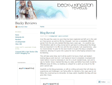 Tablet Screenshot of beckyreviews.wordpress.com