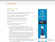 Tablet Screenshot of frugalist.wordpress.com