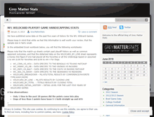 Tablet Screenshot of greymatterstats.wordpress.com