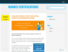 Tablet Screenshot of huaweicertifications.wordpress.com