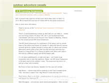 Tablet Screenshot of outdooradventurecanada.wordpress.com