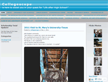 Tablet Screenshot of collegescope.wordpress.com