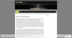 Desktop Screenshot of exfontibus.wordpress.com
