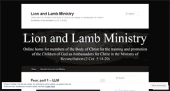 Desktop Screenshot of lionandlambministry.wordpress.com