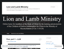 Tablet Screenshot of lionandlambministry.wordpress.com