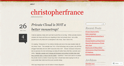 Desktop Screenshot of christopherfrance.wordpress.com