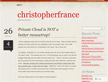 Tablet Screenshot of christopherfrance.wordpress.com